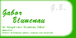 gabor blumenau business card
